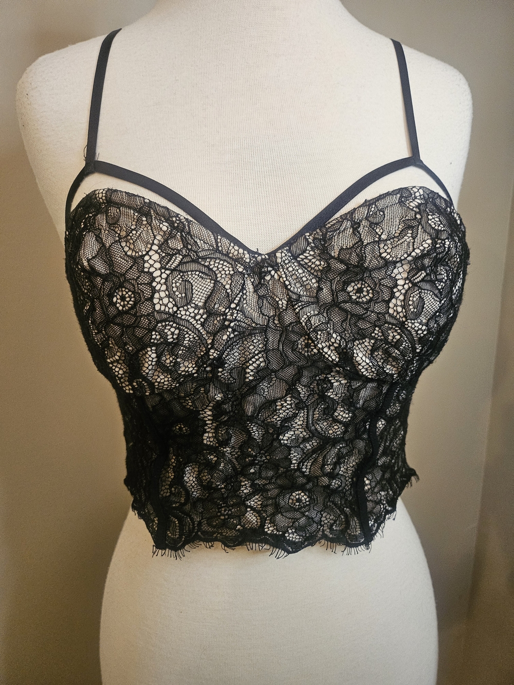 Express Black Lace Bralette Camisole - Picture 1 of 10
